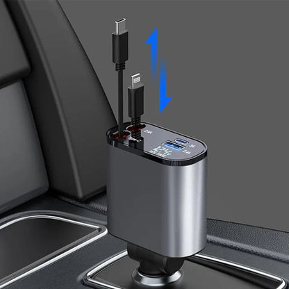 4 IN 1 Retractable Car Charger