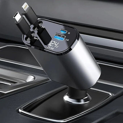 4 IN 1 Retractable Car Charger
